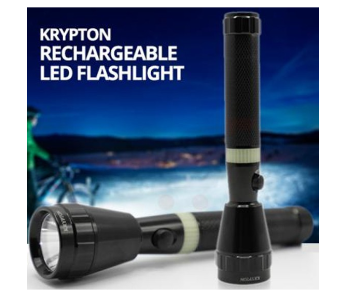 Krypton KNFL5028 800mAh Rechargeable LED Flashlight - Black - Zoom Image