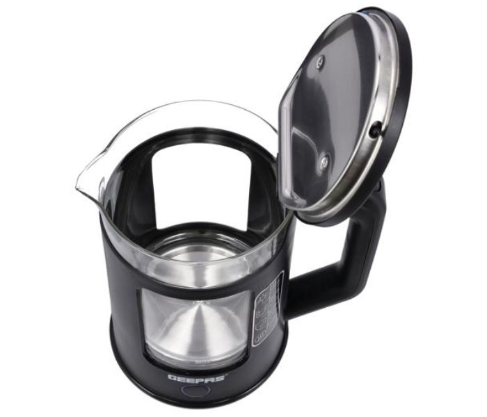 Geepas GK38049 1.7 Litre 1500 Watts Double Layer Glass Kettle - Black - Zoom Image 6