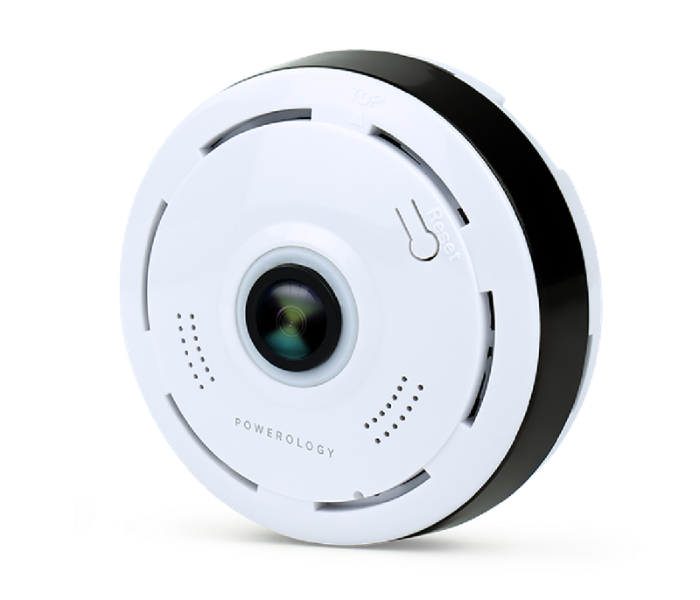 Powerology PFIPCWH Wi-Fi Panoramic Camera - White - Zoom Image 1