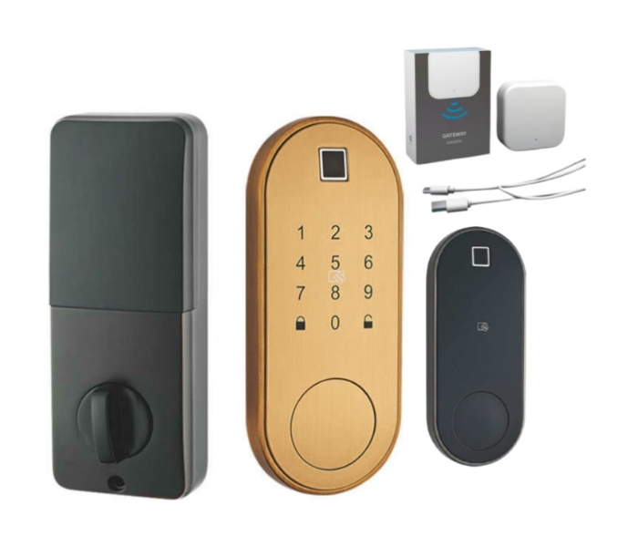 S110 Elegant Design 5 Way Operated Fingerprint Digital Door Lock - Zoom Image