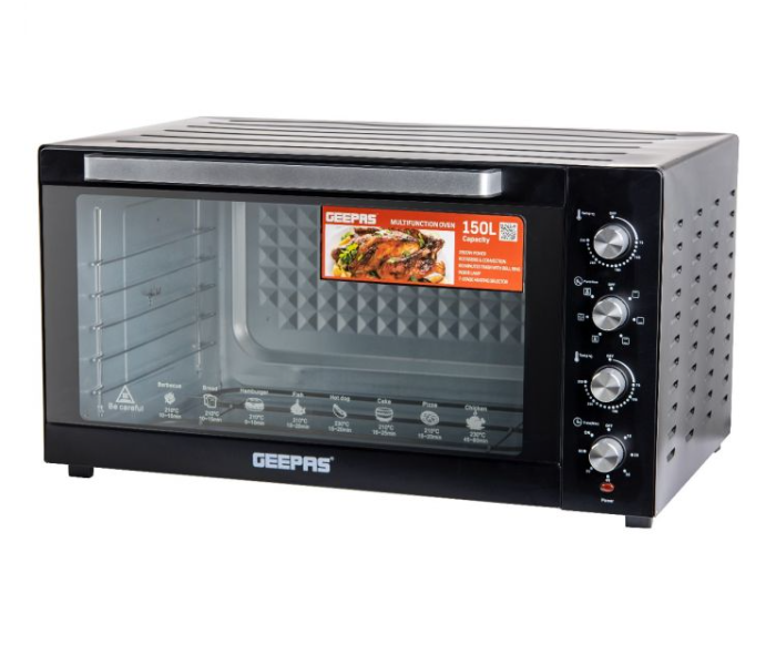 Geepas GO34055 150 Litre 2800 Watts Multifunction Oven - Black - Zoom Image 1