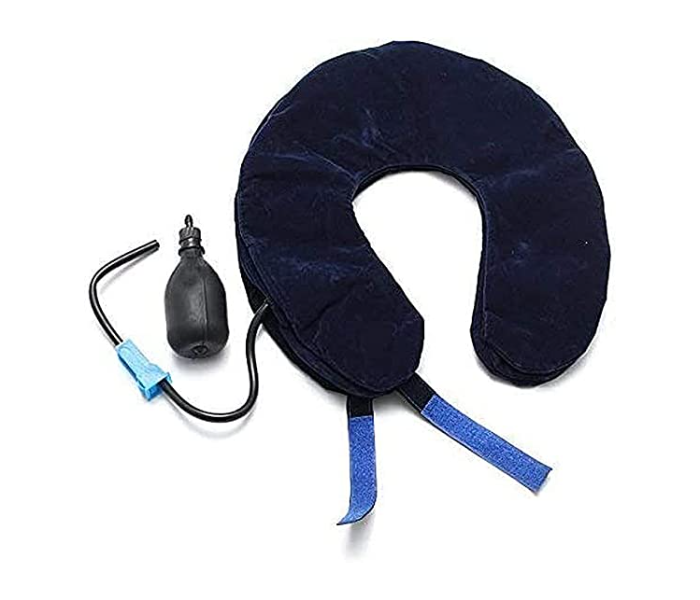 Inflatable Adjustable Cervical Neck Collar Traction Device - Dark Blue - Zoom Image 5