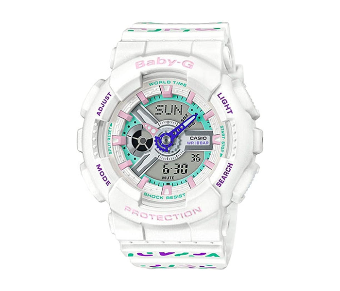 Casio BA-110TH-7ADR Baby-G Analog-Digital Watch for Women - White - Zoom Image 1