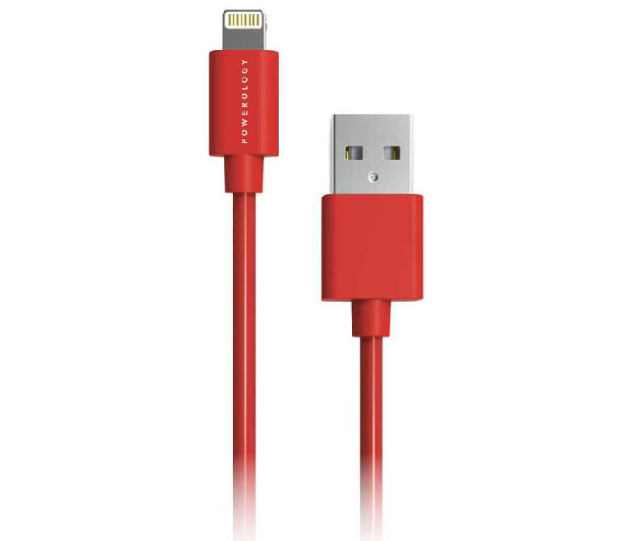 Powerology P12BLRD 1.2m PVC Lightning Cable - Red - Zoom Image