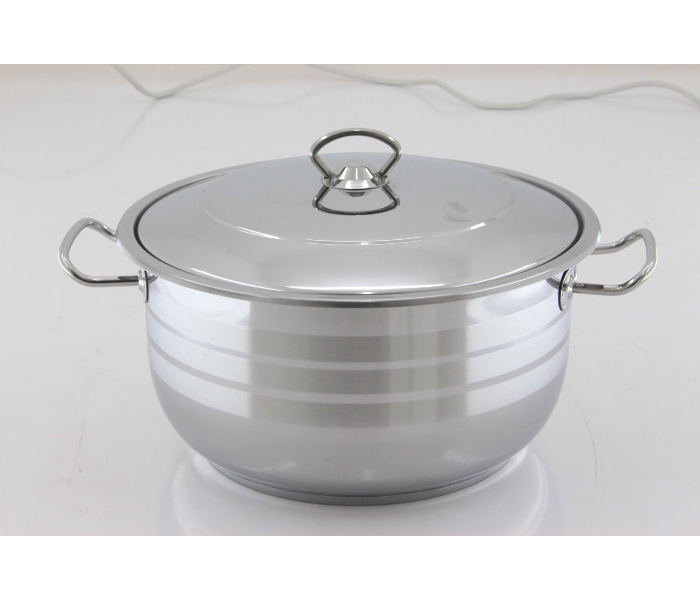 Gitco R179 24 cm Royal Stainless Steel Deep Pot With Lid - Silver - Zoom Image 1