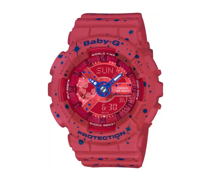 Casio BA-110ST-4ADR Baby-G Analog-Digital Watch for Women - Red - Zoom Image 1