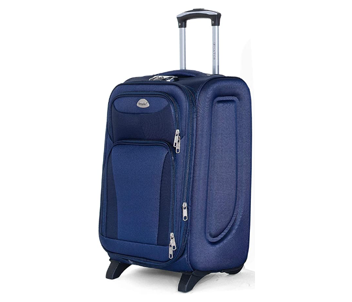 Tayyara Soft Shell 20 Inch Luggage Suitcase Ultra Lightweight Expandable With 2 Wheels - Blue - Zoom Image 1