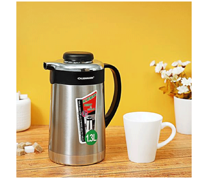 Krypton KNVF6334 1.3 Litre Vacuum Flask - Black and Silver - Zoom Image 4