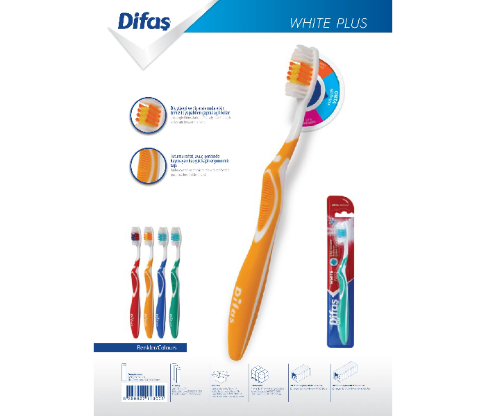 Difas 129064 White Plus Toothbrush - Zoom Image