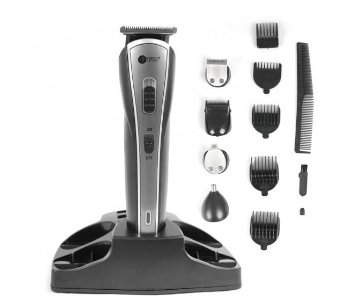 Afra AF-1600HTSB 5 in 1 Set Rechargeable Hair Trimmer - Black and Silver - Zoom Image 2