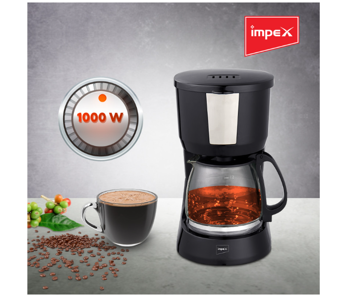 Impex CM 1915 1.5 Litre 1000 Watts Drip Coffee Maker - Black - Zoom Image 3