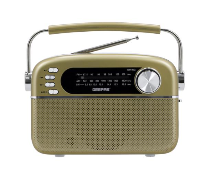 Geepas GR13015 Rechargeable Radio with Bluetooth - Green - Zoom Image 1