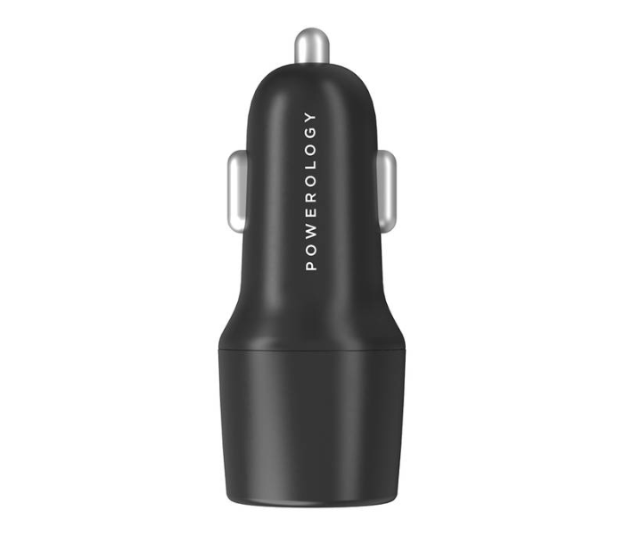 Powerology PCCSR005 PD 20W+QC 18W Dual Port LED Car Charger - Black - Zoom Image 3