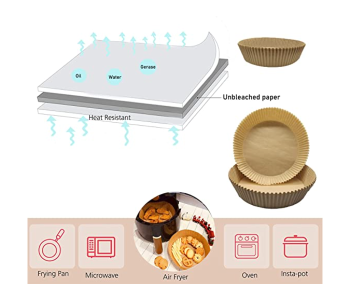 Galaxy Air fryer Disposable Parchment Paper Liner plate - Zoom Image 6