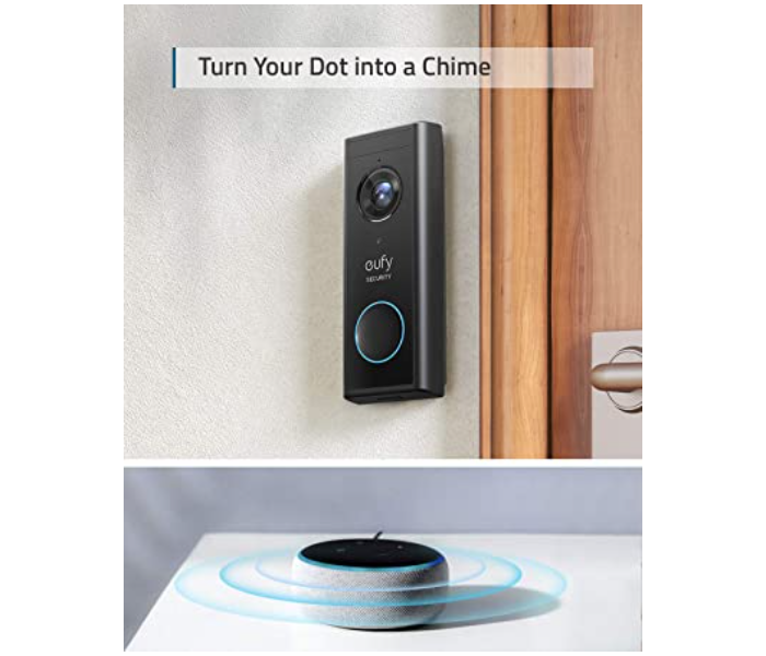 Anker T82101W1 Eufy Battery Doorbell 2K Add-on B2C - Black and White - Zoom Image 5