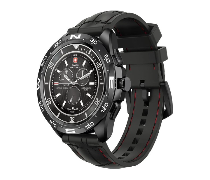 Swiss Military Dom Smart Watch with Silicon Strap - Black - Zoom Image 4