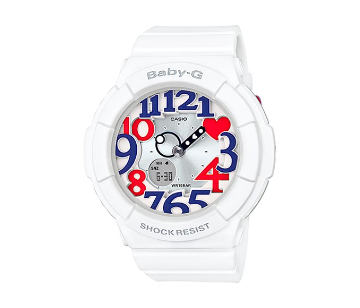 Casio BGA-130TR-7BDR Baby-G Analog Sports Watch for Women - White - Zoom Image