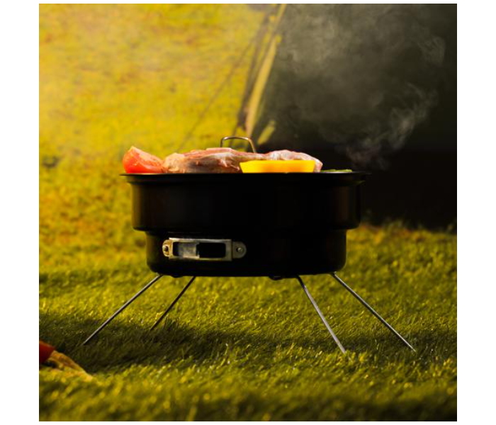 Royalford RF10356 Round Barbeque Stands with Grill - Black and Silver - Zoom Image 2