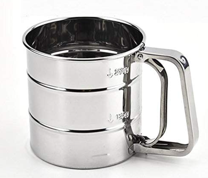 Single Layer Flour Sifter Sieve Stainless Steel Filter Baking Lacing Sugar Powder Strainer Baking Tools - Silver - Zoom Image 2