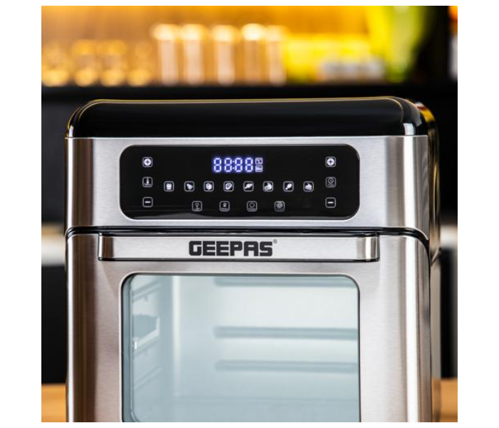 Geepas GAF37518 1500 Watts 9 In 1 10 Litre Air Fryer Oven - Black and Silver - Zoom Image 5