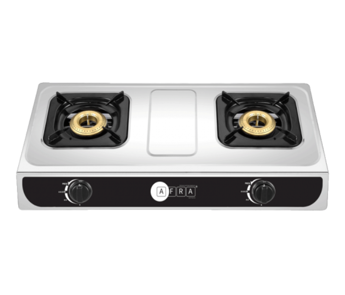 Afra AF-0002GSSS Two Burner Gas Stove - Black - Zoom Image 1