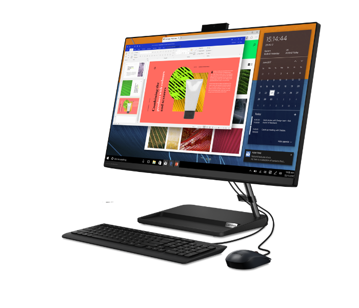 Lenovo F0FW00LFAX IdeaCentre AIO 3 27ITL6 27 Inch FHD Intel Core i5-1135G7 Processor 8GB DDR4 RAM 512GB SSD 2GB NVIDIA GeForce MX450 GDDR6 Graphics Windows 11 Home - Black - Zoom Image 2