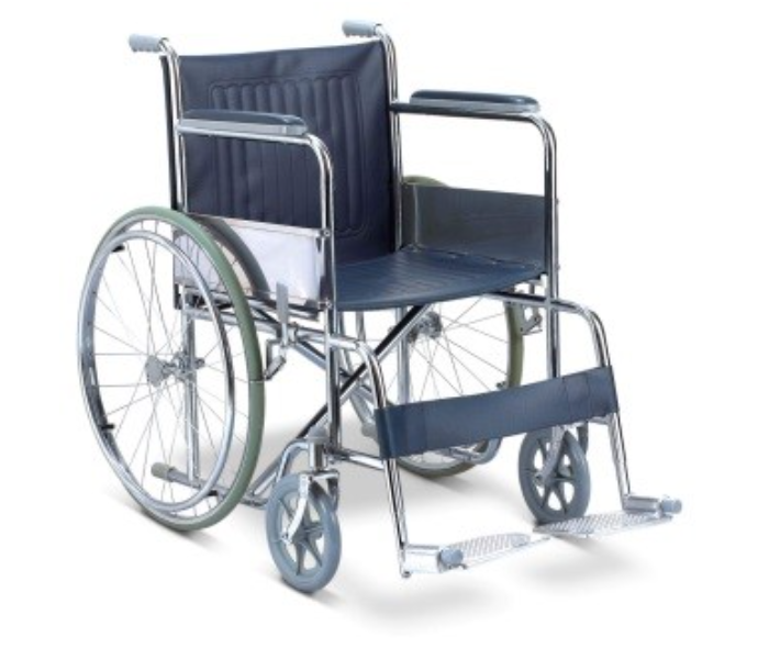 Portable High Quality Wheel Chair - Silver - Zoom Image