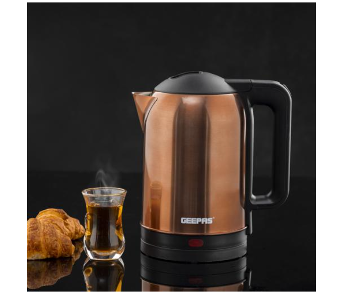 Geepas GK38053 1.8 Litre Stainless Steel Kettle - Rosegold and Black - Zoom Image 2