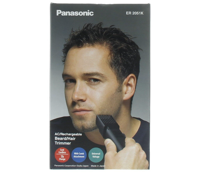 Panasonic ER2051-K AC Rechargeable Beard Hair Trimmer - Black - Zoom Image 1