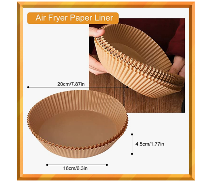 SARI SQUARE Shape Air Fryer Paper Liner Disposable Baking Paper Oil-Proof Food Grade Air Fryer - 100Pieces - Zoom Image 4