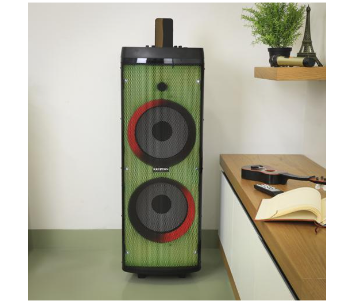 Krypton KNMS5193 Rechargeable Portable Speaker with 1 Mic and Remote - Black - Zoom Image 3