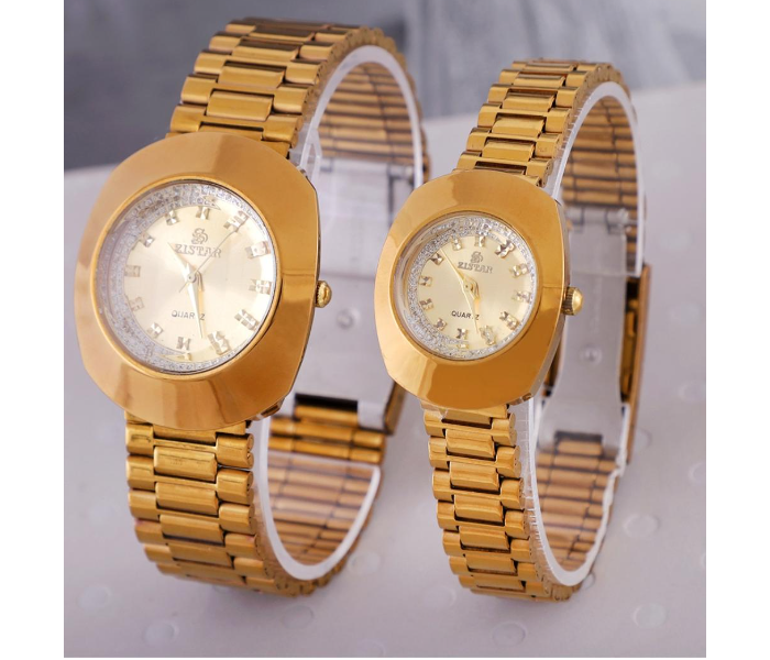 Galaxy RODO Couple Analog Watch - Gold - Zoom Image 1