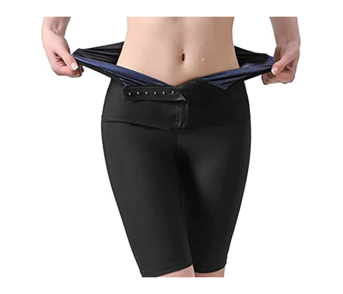 Sweat Shapewear Shorts Pants for Women - Black - Zoom Image 5