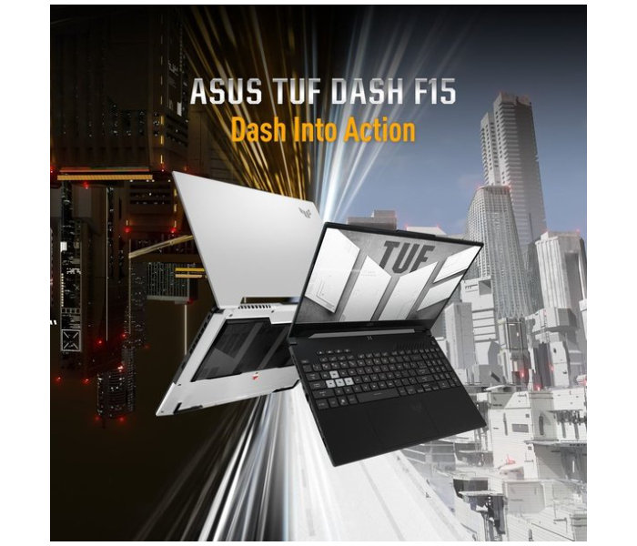 ASUS FX517ZC-HN085W TUF Dash F15 Gaming Laptop 15.6 Inch FHD Intel Core i5 12450H Processor 4GB DDR5 512GB SSD 4GB Nvidia GeForce RTX 3050 Graphics Windows 11 Home - Black - Zoom Image 2