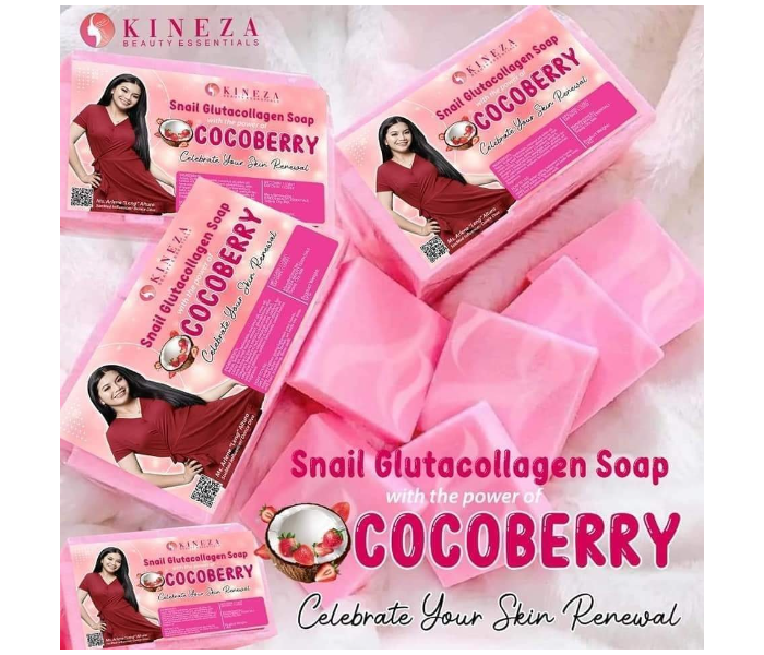 Kineza KCPP01 Pack 10 Pieces Glutacollagen Cocoberry Soap - Zoom Image 1