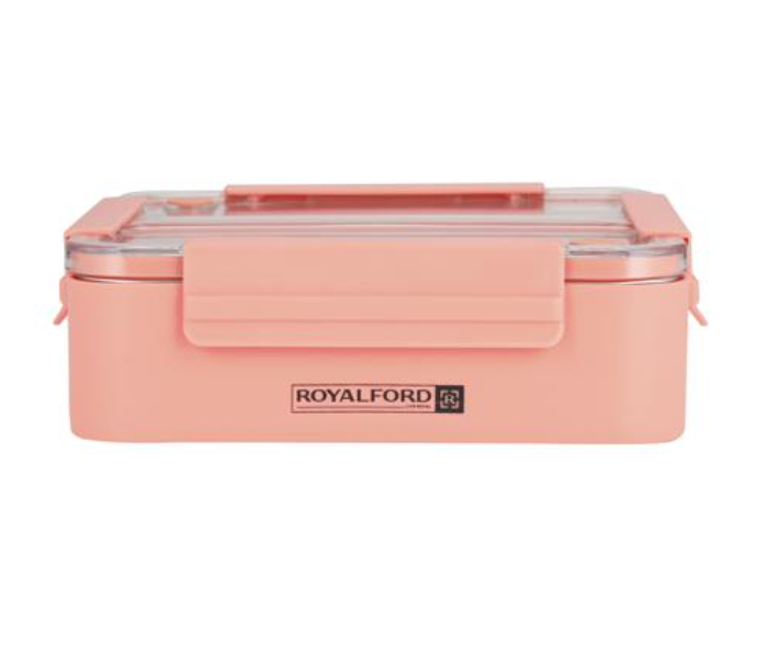 Royalford RF11102 1100ML Stainless Steel Square Lunch Box - Rose - Zoom Image 1