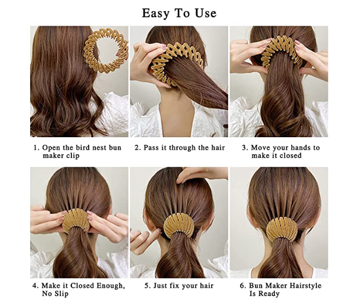 Generic Velvet Bird Nest Shaped Hair Clips - Zoom Image 2