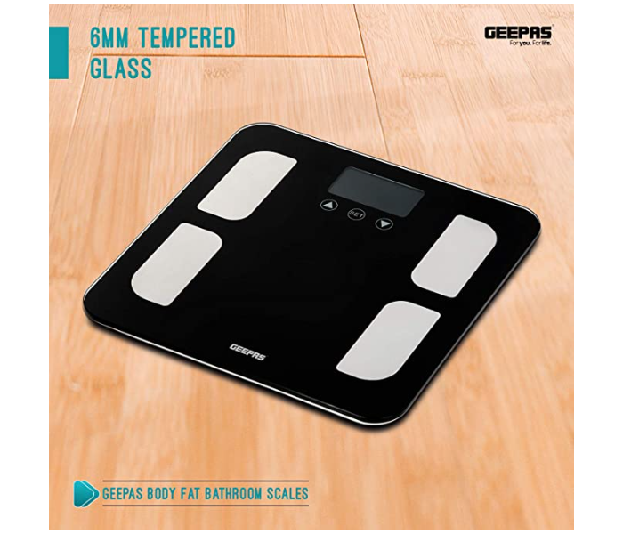 Geepas GBS46505UK Digit Body Fat Weighing Scale - Black - Zoom Image 5