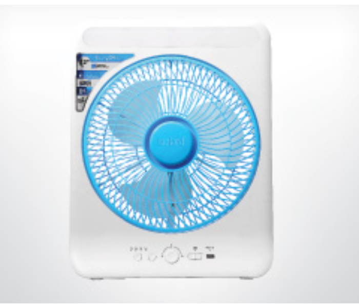 Sanford SF919BFN 12 Inch Rechargeable Box Fan - White and Blue - Zoom Image 2