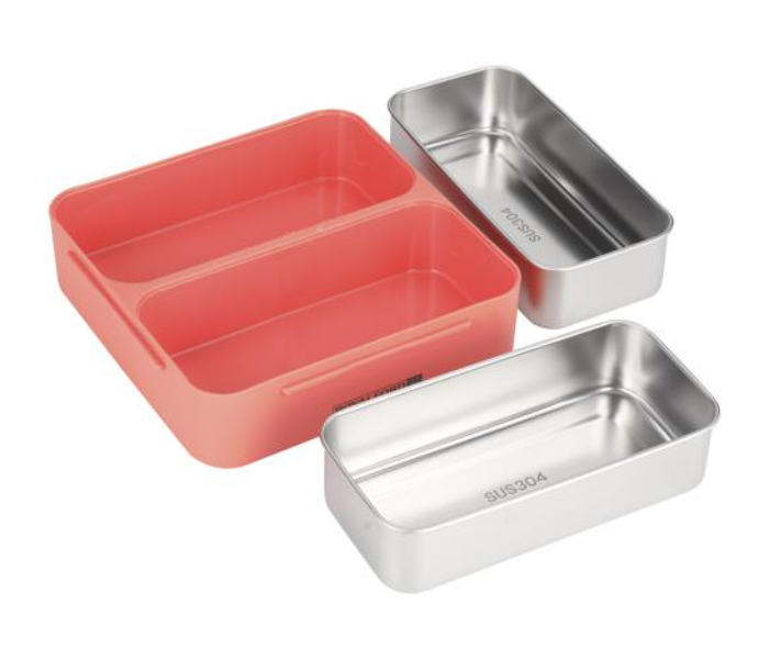 Royalford RF11102 1100ML Stainless Steel Square Lunch Box - Rose - Zoom Image 5