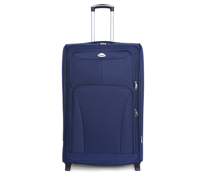 Tayyara Soft Shell 20 Inch Luggage Suitcase Ultra Lightweight Expandable With 2 Wheels - Blue - Zoom Image 2