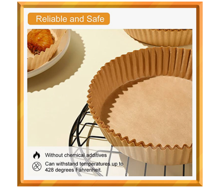 SARI SQUARE Shape Air Fryer Paper Liner Disposable Baking Paper Oil-Proof Food Grade Air Fryer - 30Pieces - Zoom Image 5