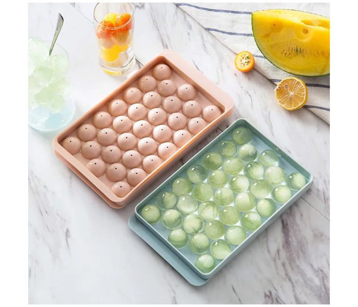 SARI 33 Grids Round Ice Cube Whiskey Ice Cube Molder Cube Maker Ball Mold Ice Mold Tray Ice Molder - PINK - Zoom Image 8