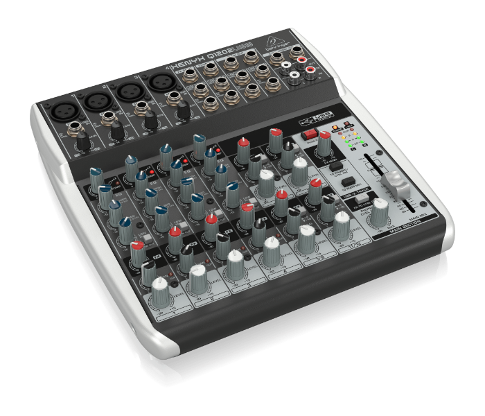 Behringer XENYX Q1202USB Premium 12-Input 2-Bus Mixer - Black - Zoom Image 2