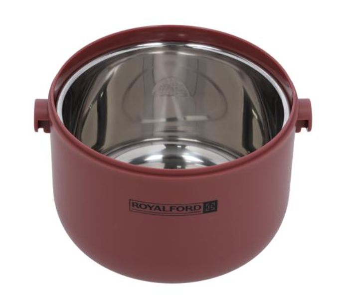 Royalford RF11104 1.0Litre Single Layer Stainless Steel Round Lunch Box - Magenta - Zoom Image 3