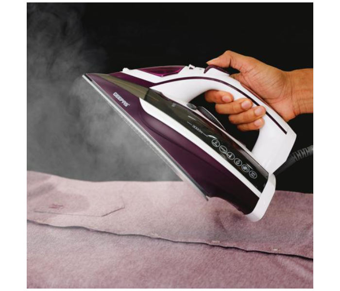 Geepas GSI24025 3000 Watts Ceramic Steam Iron Box - White and Purple - Zoom Image 7