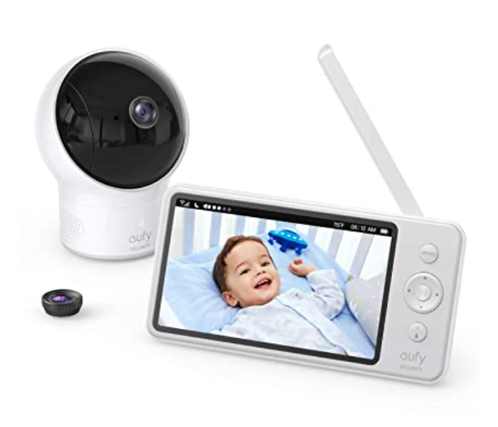 Eufy T83212D1 720p Baby Montor 720P Card Baby Monitor - Black and White - Zoom Image 2