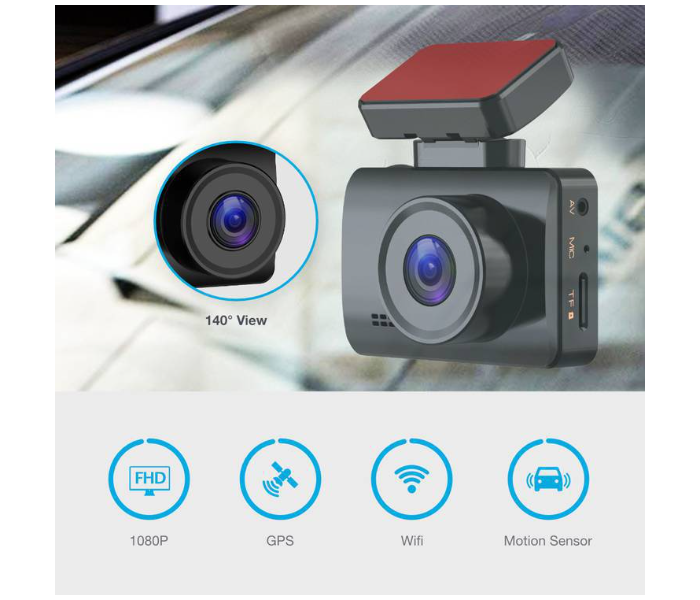 Powerology PDCMQ58PBK Dash Camera Pro 1080P - Black - Zoom Image 3