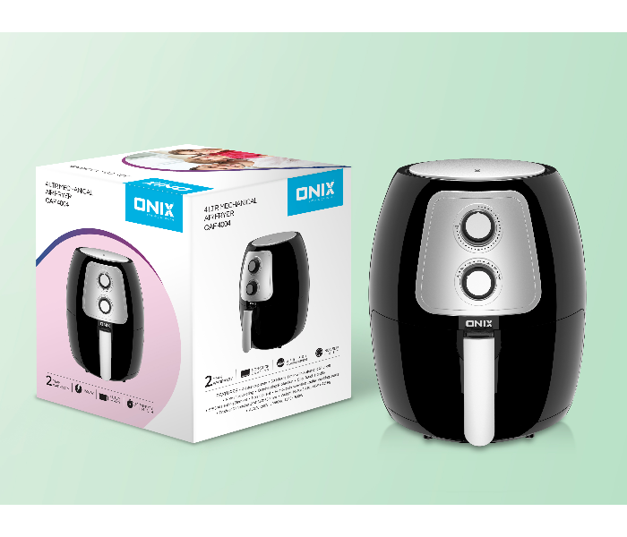 Onix OAF 4004 4 Litre 1500Watts Mechanical Air Fryer - Black - Zoom Image 2