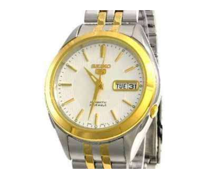 Seiko SNKL24J1Q Stainless Steel Automatic Analog Watch for Men - Silver and Gold - Zoom Image